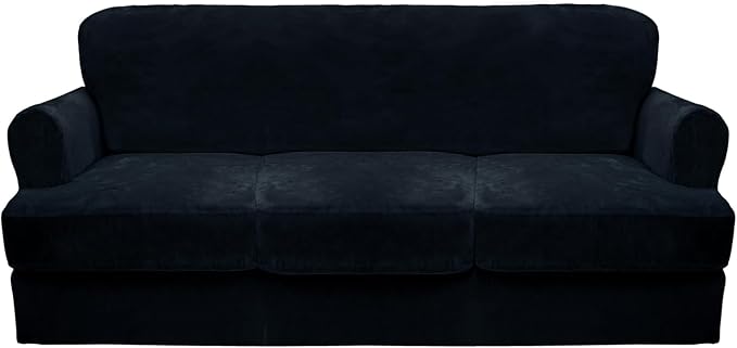 CUCRAF Cushion Sofa Cover 4 Piece Slipcovers, Soft Thick Velvet Couch Cover