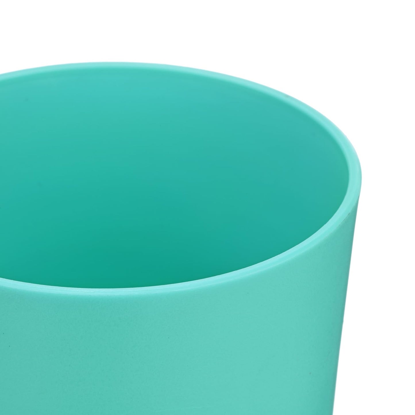 M METERXITY 2-Pack Plant Pots, 4.5 Inch Plastic Flower Pots with Drainage Holes for Cactus/Succulents Pot/Small Plants/Home/Garden, Planters for Indoor Plants [Aqua]