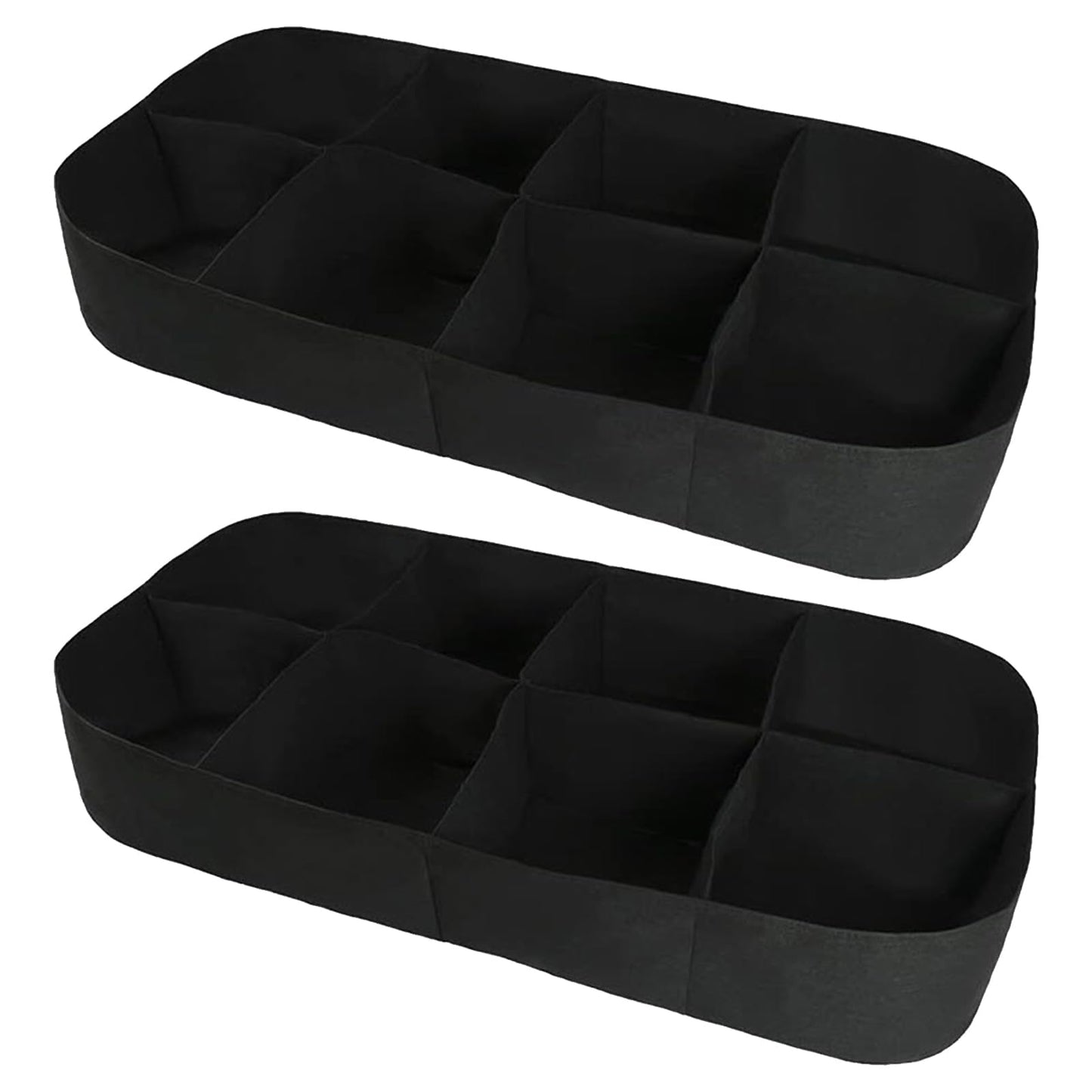 ZUDKSUY 2Pack 128 Gallon Fabric Raised Garden Bed 8 Grids 6x3x1Ft Plant Grow Bags, Square Planters for Outdoor Plants Growing Herbs Flowers Vegetables Potato Grow Bags Outdoor Indoor Gardening
