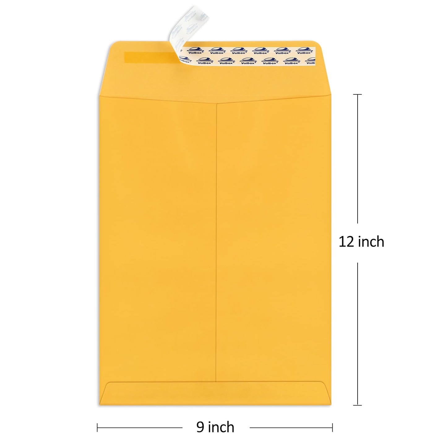 ValBox 9x12 Self Seal Security Catalog Envelopes 250 Packs Brown Kraft Envelopes with Peel and Seal Flap for Mailing, Organizing and Storage