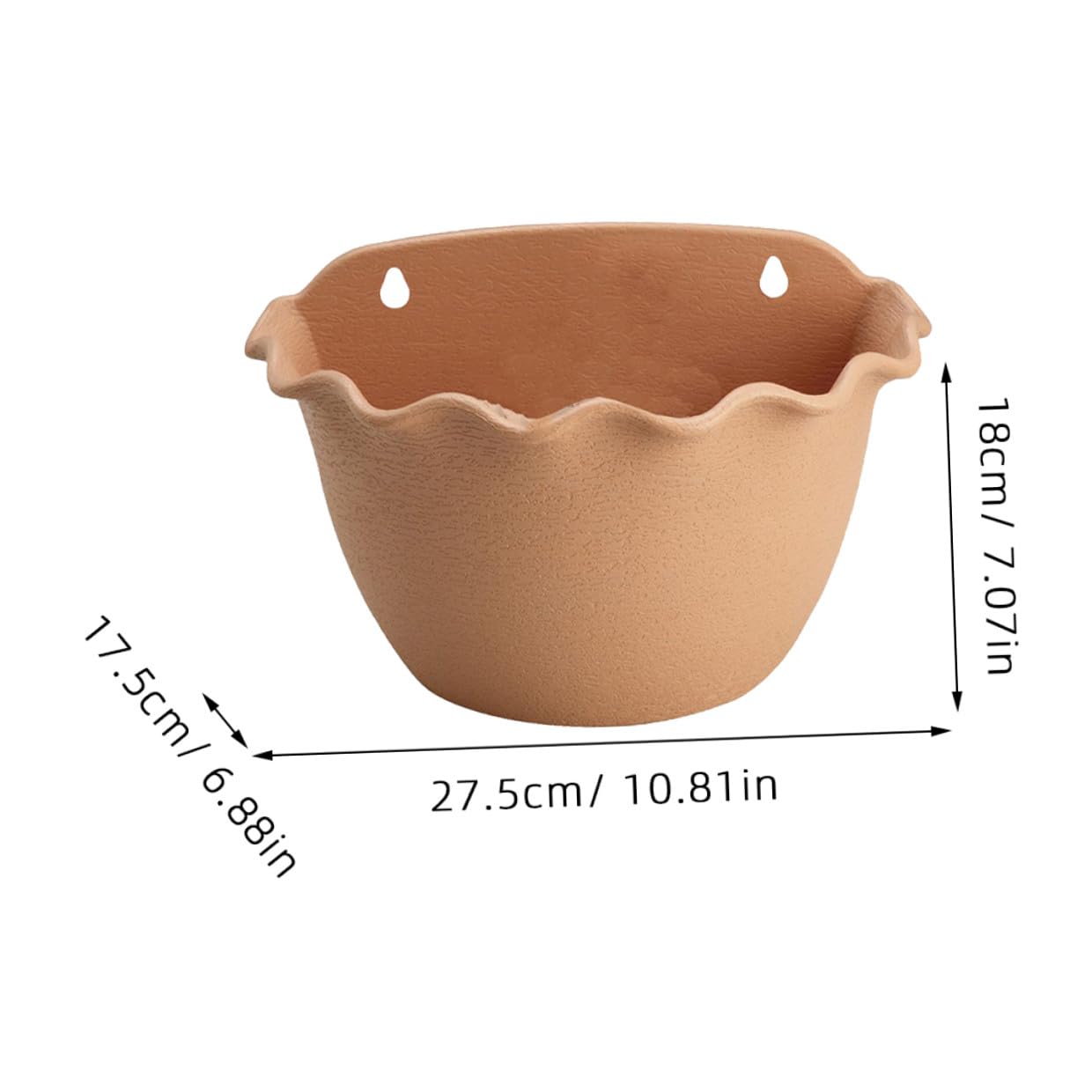DOITOOL Plastic Hangers Hanging Planters Hanging Planters Wall Planter Flower Plant Pot Railing Planter Basket Half Round Flowerpot for Fence Balcony Gardens S Light Indoor Plants