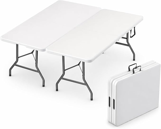 2 Pack of 6 Feet Foldable Table