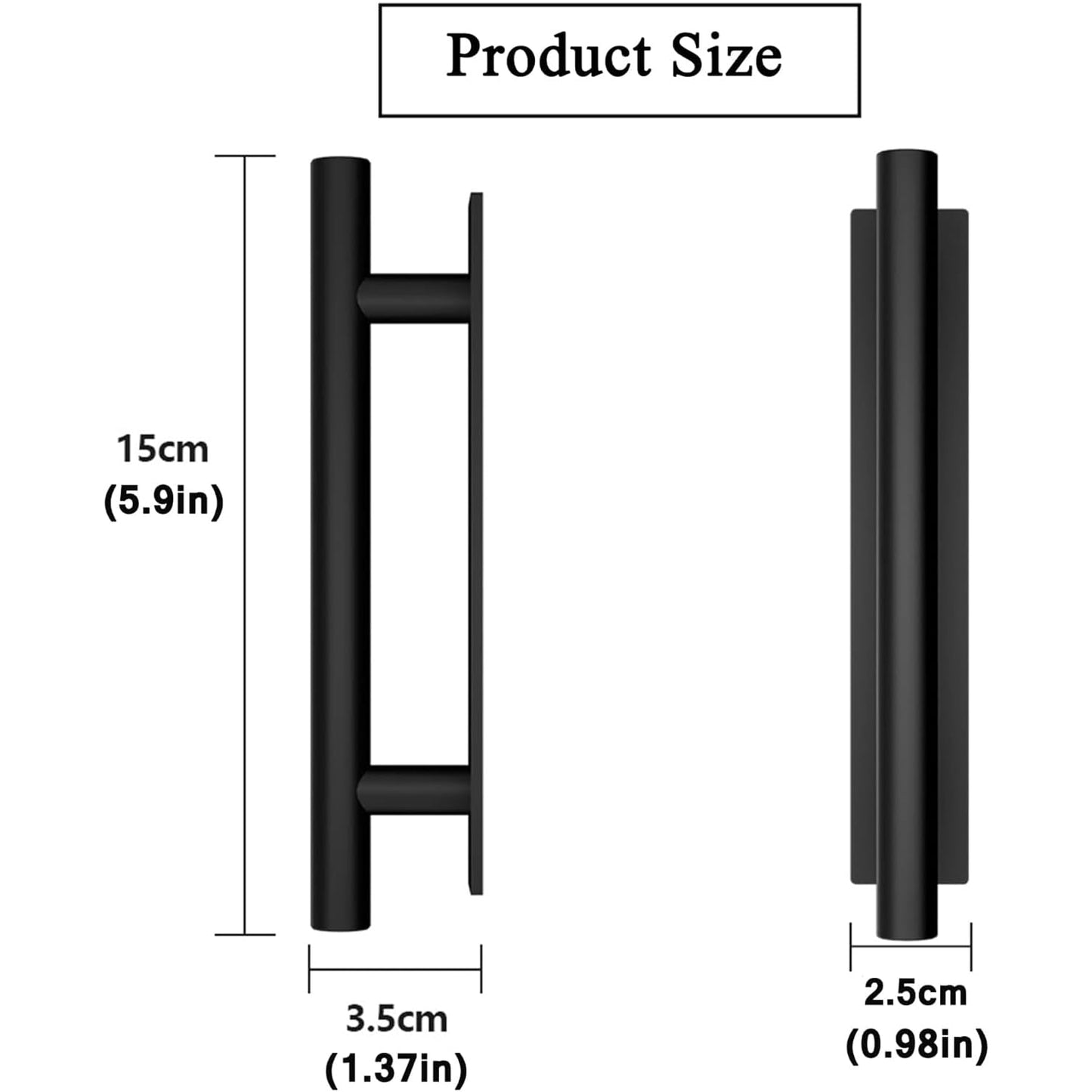 kwa heri Self-Stick Push Pull Helper Black Hidden Cabinet Handles ABS Plastic Door Window Wardrobe Instant Cabinet Drawer Furniture Handles (Black, Pack, 8)