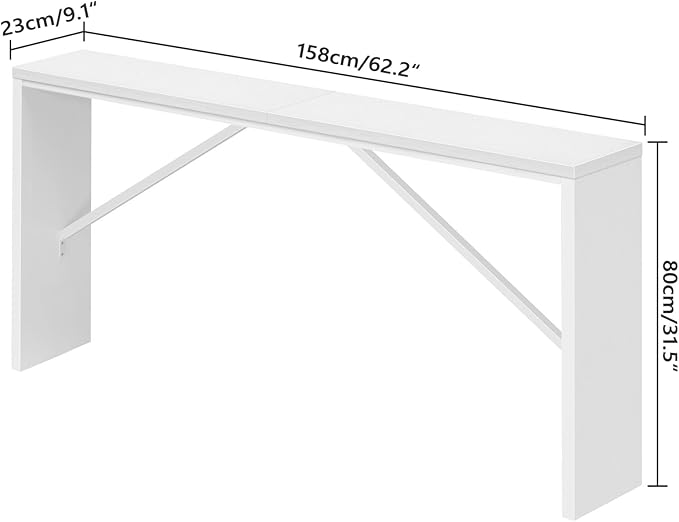 MAHANCRIS Console Table, 62.2" Long Sofa Table Behind Couch, Narrow Entryway