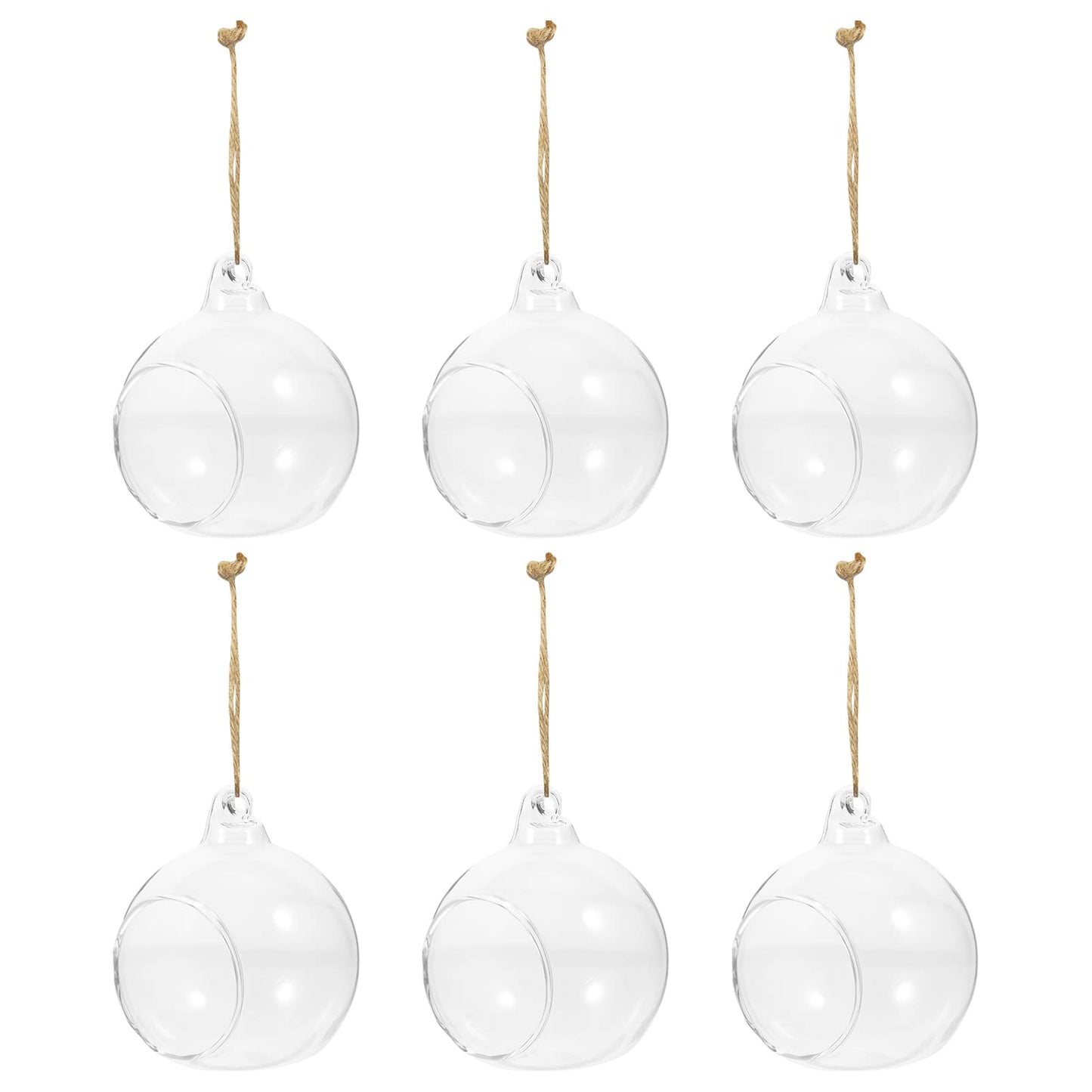 Cabilock Hanging Planter Glass Containers Glass Vases 12 Pcs Hanging Terrarium Hanging Glass orb Hanging Terrarium Globe Orbs air Plants Globe Glass Plant Glass Containers Glass Vases Glass Vase