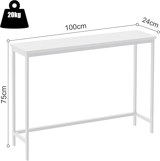 VASMIA Console Table, Entryway Table, Narrow Sofa Table, Living Room