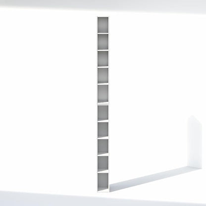 Furinno Fulda 10-Tier Closet Organizers and Storage, Open Shelf, Storage Organizer, 6-Inch Width, for Closet, Bedroom, White