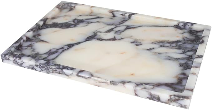 Real Luxurious Natural Marble Vanity Tray Genuine Marble/Stone Storage Tray