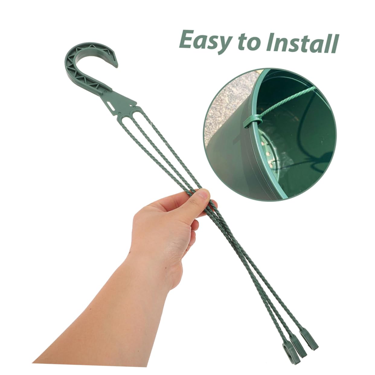 CIYODO 5Pcs Hanging Planter Hooks Set Plant Hangers with Chains for Use Space Saving for Succulents Flower Pots for Areas
