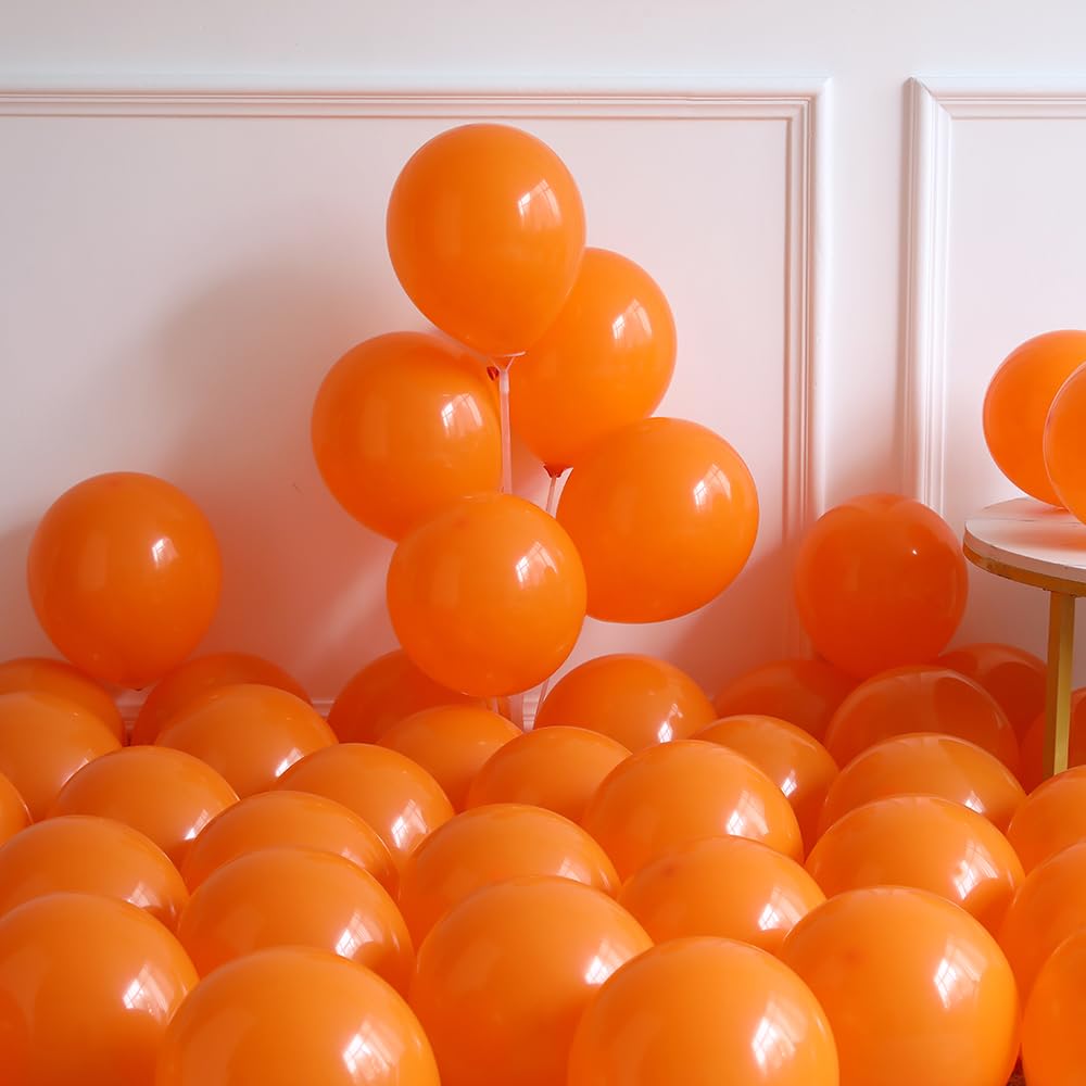 174Pcs Halloween Balloon Garland Arch Kit - Black and Orange Balloon Arch Kit with Spider Eye Explosion Star Balloons for Halloween Spooky One Costume Birthday Party Decorations
