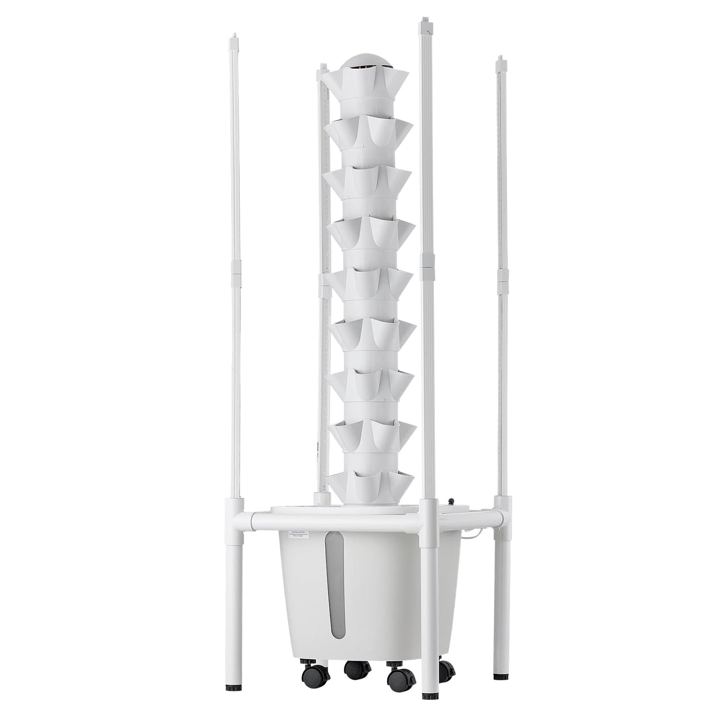VEVOR Hydroponic Tower, 45 Pods 9 Tiers Hydroponics Growing System Kit with LED Grow Light, App Control & Casters, Vertical Home Garden with 20L Water Tank & Pump for Indoor Herbs, Fruits, Vegetables