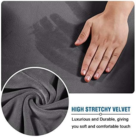 H.VERSAILTEX Real Velvet Plush 3 Piece Stretch Sofa Covers Couch Covers