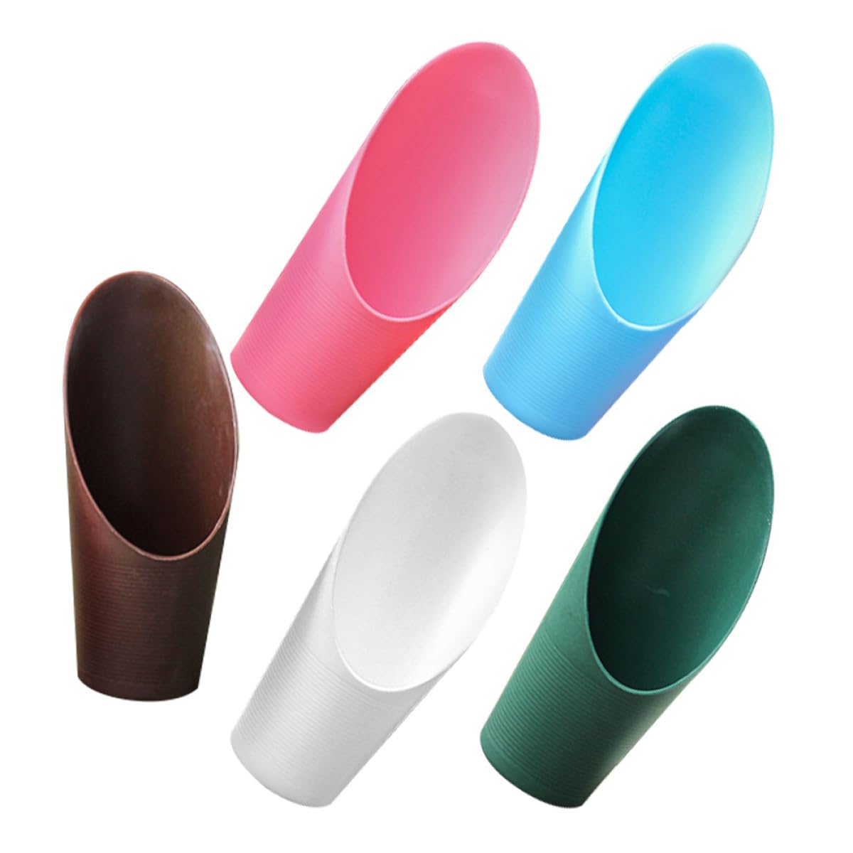 DIYEAH 5pcs Plastic Soil Dig Shovel Set for Gardening and Bonsai Planting Multi-Color Lightweight Soil Scoops for Potted Plants