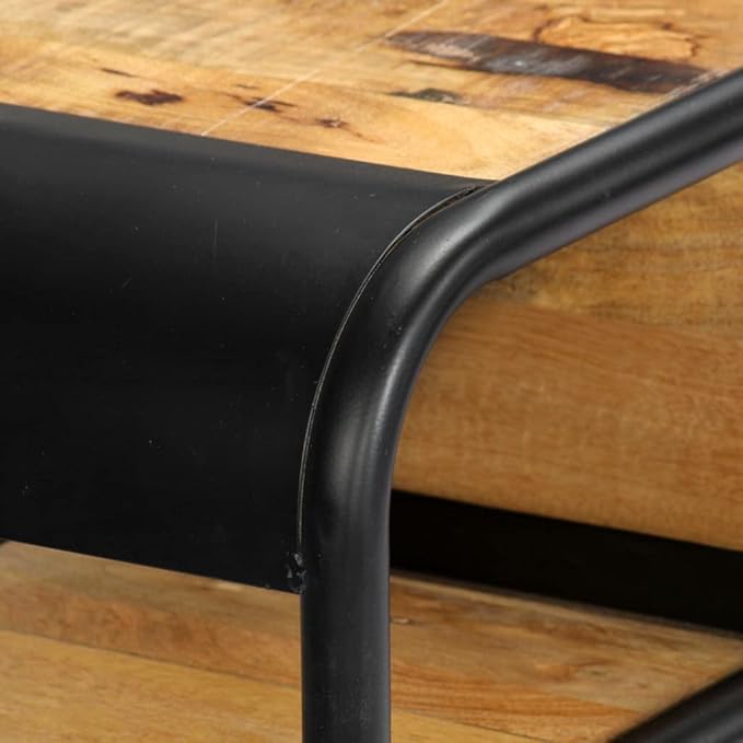 Console Table with 1 Drawer and 2 Compartments, 46.5"x11.8"x29.5" Solid Mango