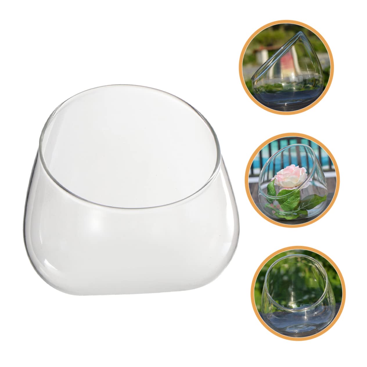 VICASKY Glass Landscape Bottle for and Air Plants Multi-Purpose Terrarium Container for Home Decor and Creative Displays