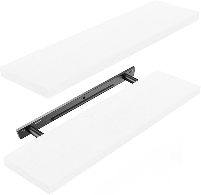 AMADA HOMEFURNISHING Floating Shelves Wall Mounted, 24 x 7 Inch Wall Shelves
