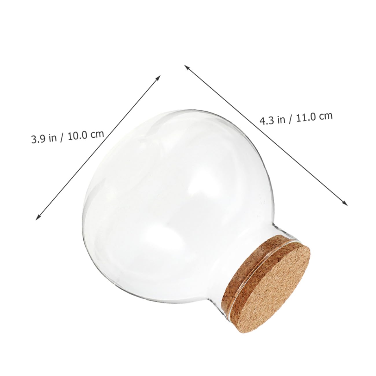 BESPORTBLE Microlandscape Ecological Bottle Cork Stopper – Round Glass Terrarium Container for Moss Plants – Decorative Planter for Home Office and Garden