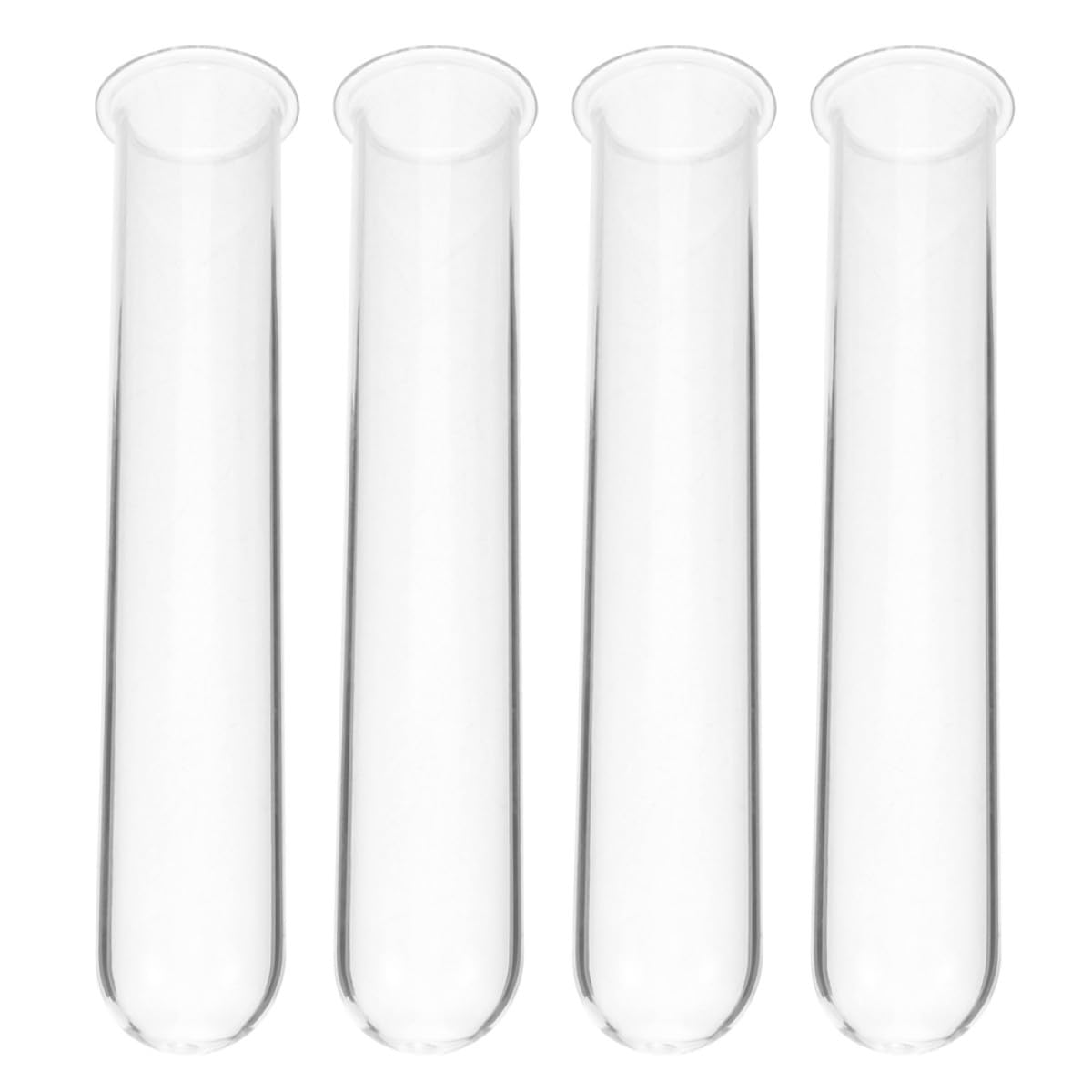 BUTIFULSIC 4pcs Glass Test Tube Hydroponic Vases for Plant Propagation, Small Glass Containers for Desk Terrarium and Flower Display, 2.5x3x18cm