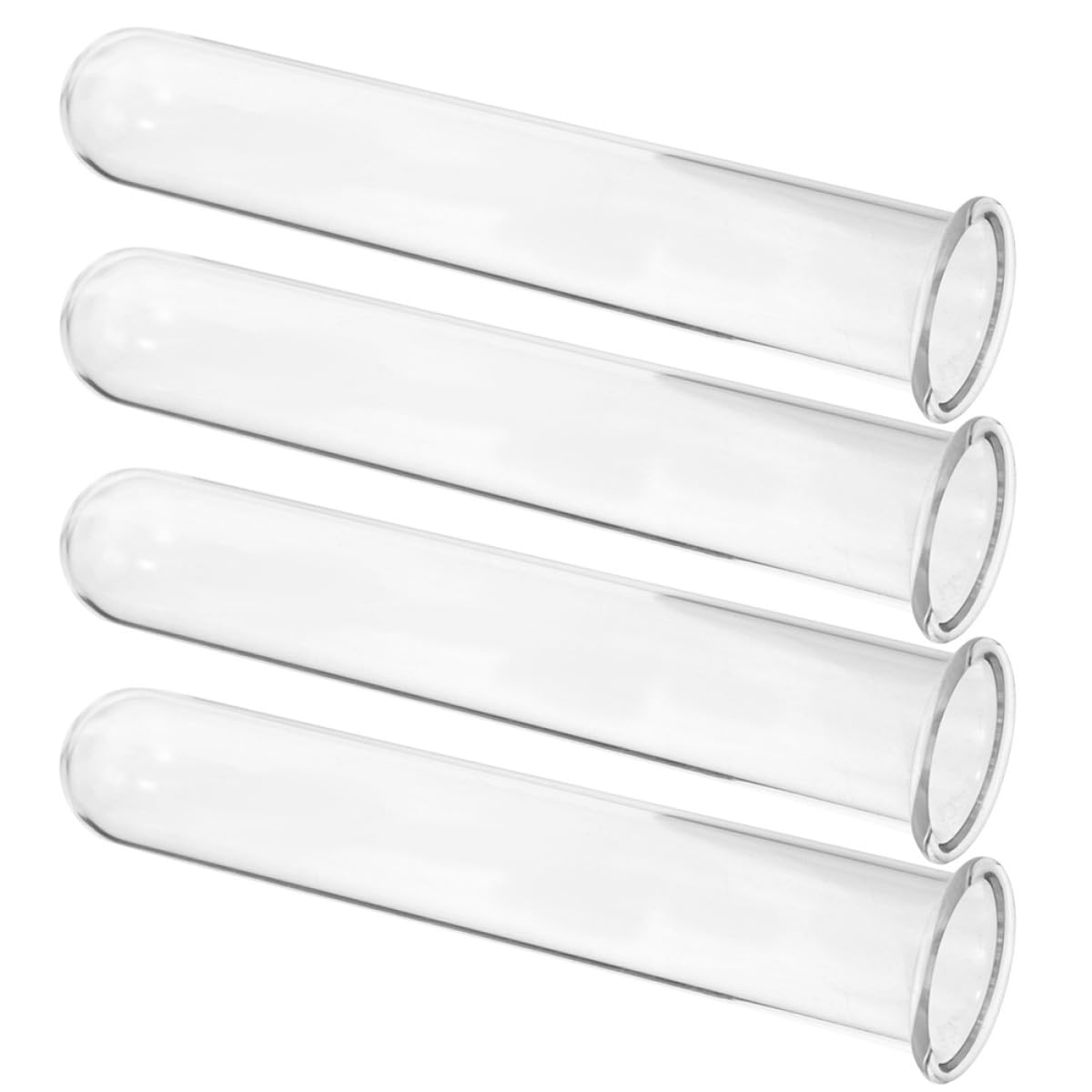 TOYANDONA 4pcs Glass Test Tube Vase Hydroponic Plant Holder Small Glass Propagation Tubes for Desktop Terrarium Decoration Home Garden