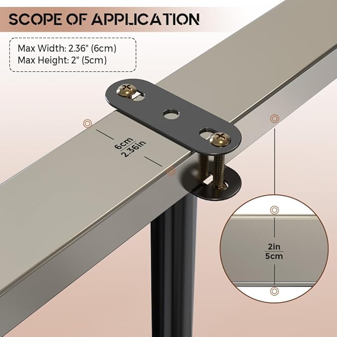Adjustable Height Bed Frame Support Leg, Metal Bed Frame Support Legs