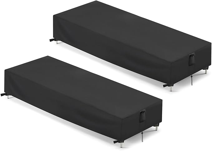 Chaise Lounge Covers, 2 Pack Waterproof Outdoor Lounge Chair Covers
