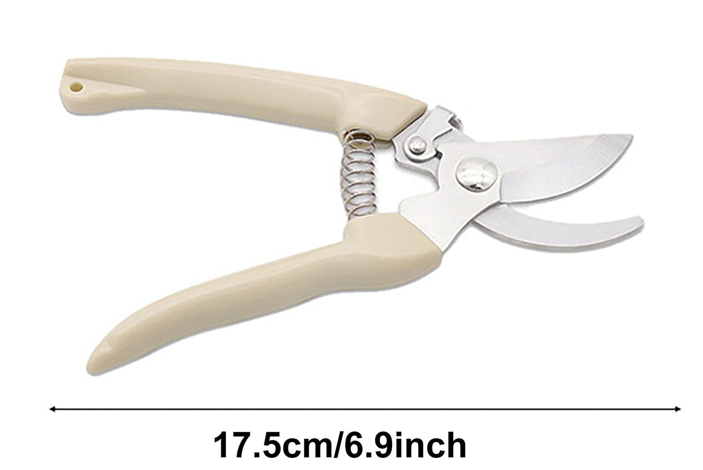 5pcs Garden Flower Shears Pruning Shears 6.9 inches Scissors Heavy Duty Plant Scissors for Cutting Flowers, Trimming Plants, Bonsai, Fruits Picking (White Handle 5pcs)