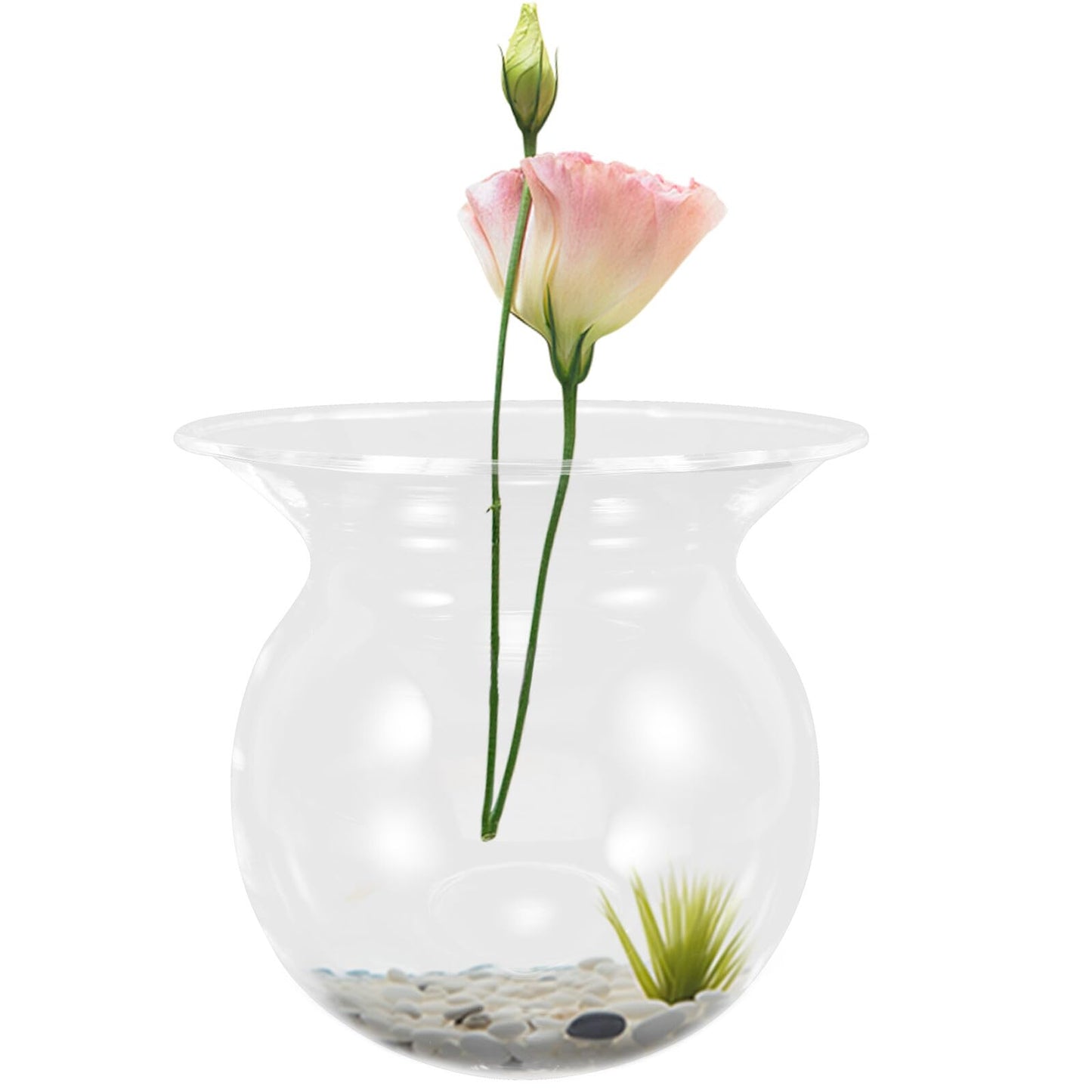 Ipetboom 4pcs Glass Flower Vase Set, Hydroponic Plant Container, Modern Minimalist Table Centerpiece Terrarium Holders for Home Décor and Small Green Plants
