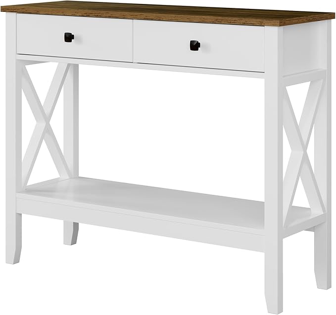 Lomojo Console Table, Sofa Table 13.8" D x 39.37" W x 31.5" HEntryway Table
