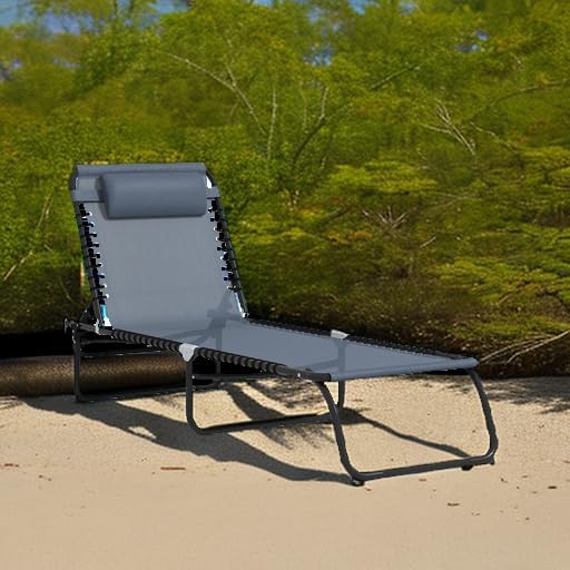 Outsunny Folding Chaise Lounge Chair, Patio Sun Tanning Chair, Outdoor Chaise