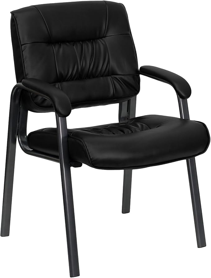 Flash Furniture Haeger Black LeatherSoft Executive Side Reception Chair