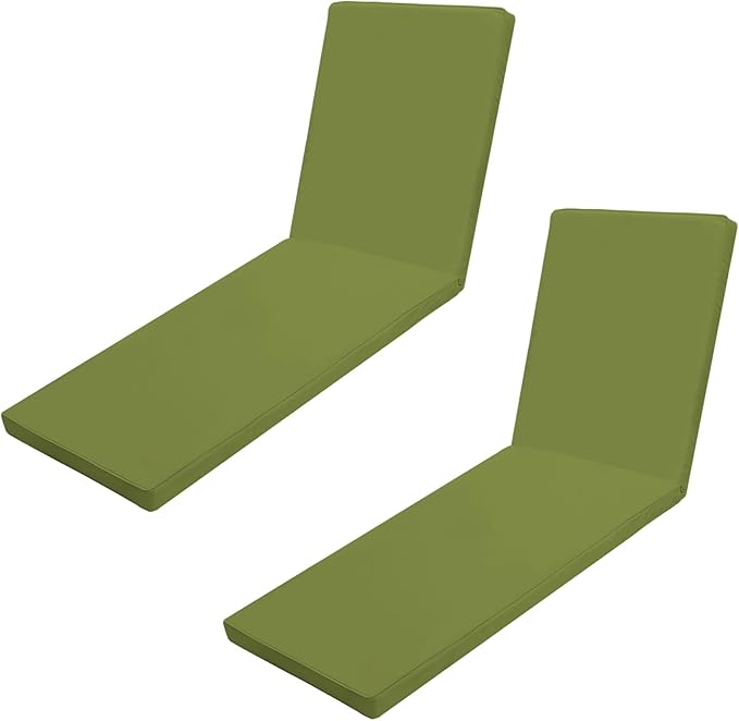 Outdoor Chaise Lounge Cushions for Patio, Waterproof Replacement Seat Cushions