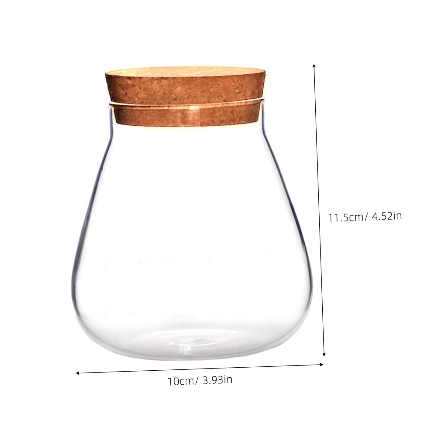 HOMSFOU Plant Propagation Station Terrarium Glass Planter Vase with Cork Clear Plant Holder Flower Jars Hydroponics Air Planter Holder Candy Jar for Home Office