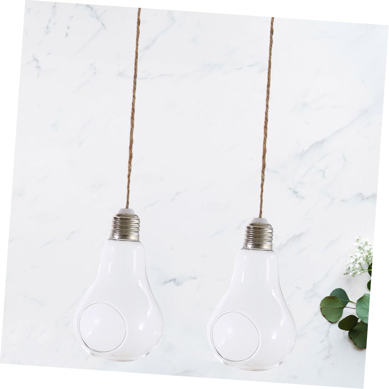 HANABASS 2pcs Light Bulb Hydroponic Vase Creative Hanging Terrarium Flower Container for Home Office Decor Stylish Glass Plant Organizer for Indoor Decoration