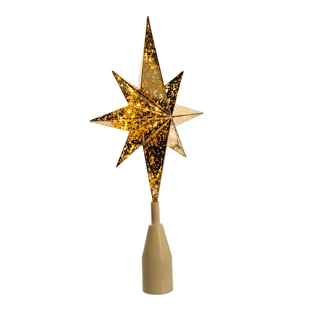 Kurt Adler Ul 10 Light Gold Bethlehem Star Treetop
