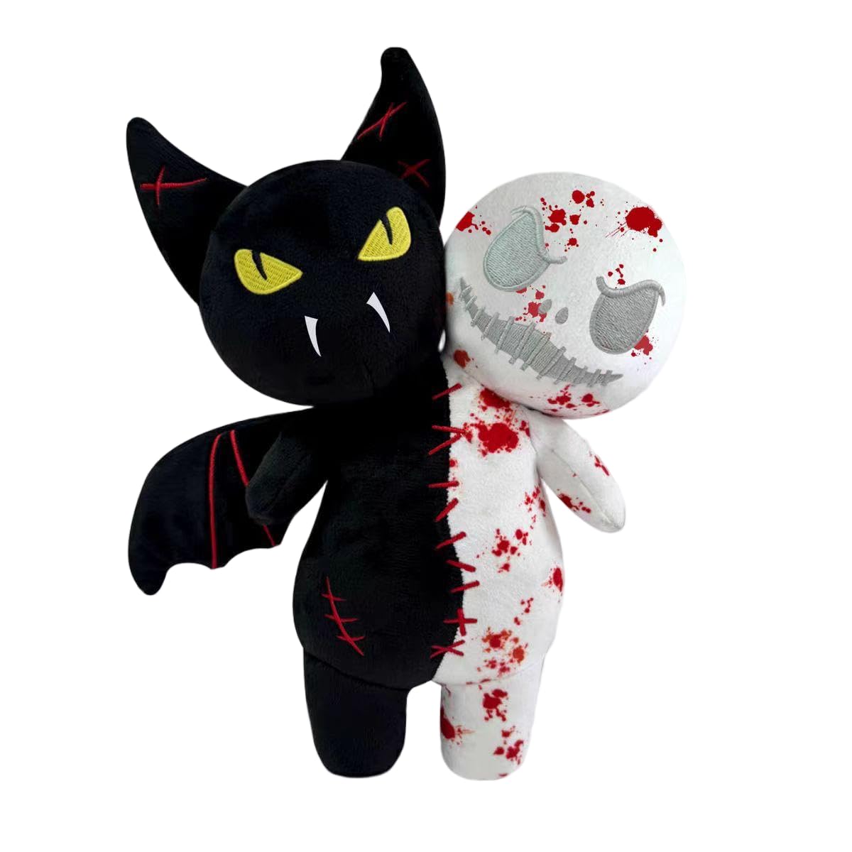 Tabiaprd Reversible Halloween Plush Toy – Flip Vampire & Ghost Glow-in-the-Dark Horror Stuffed Animal 9.8" Collectible Scary Plushies Pillow Ultra-Soft Cuddle Buddy for Halloween Decor, Gifts & Movie