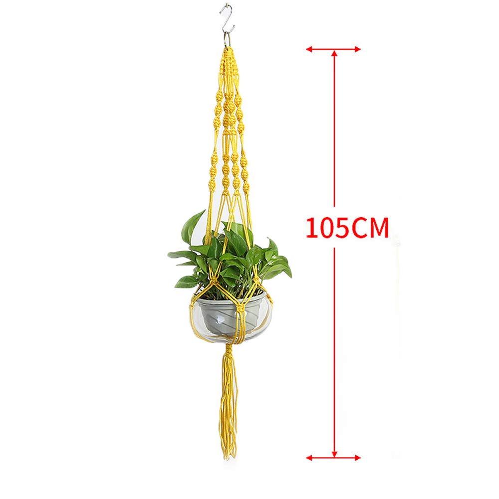 Vpang 2 Pack Macrame Plant Hanger, Outdoor Indoor Hanging Planter Basket Flower Pot Holder Nylon Rope Home Decor 41 Inch (Green)