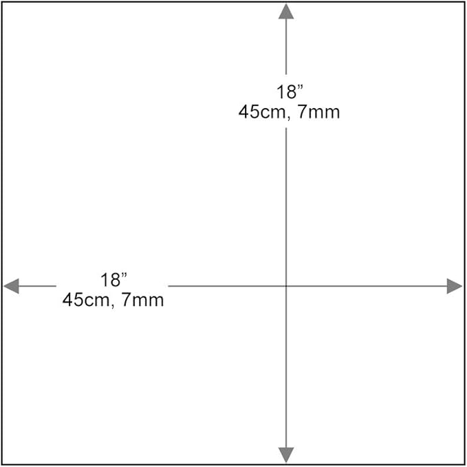 Dulles Glass 18 inch Square Glass Table Top