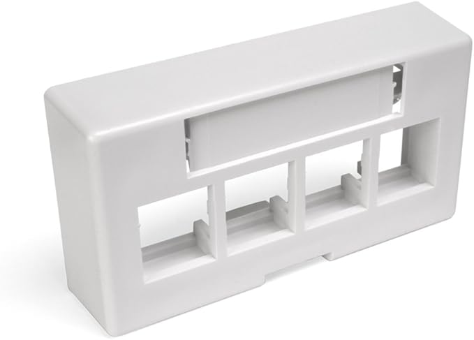 Leviton 4-Port QuickPort Extended Depth Modular Furniture Faceplate