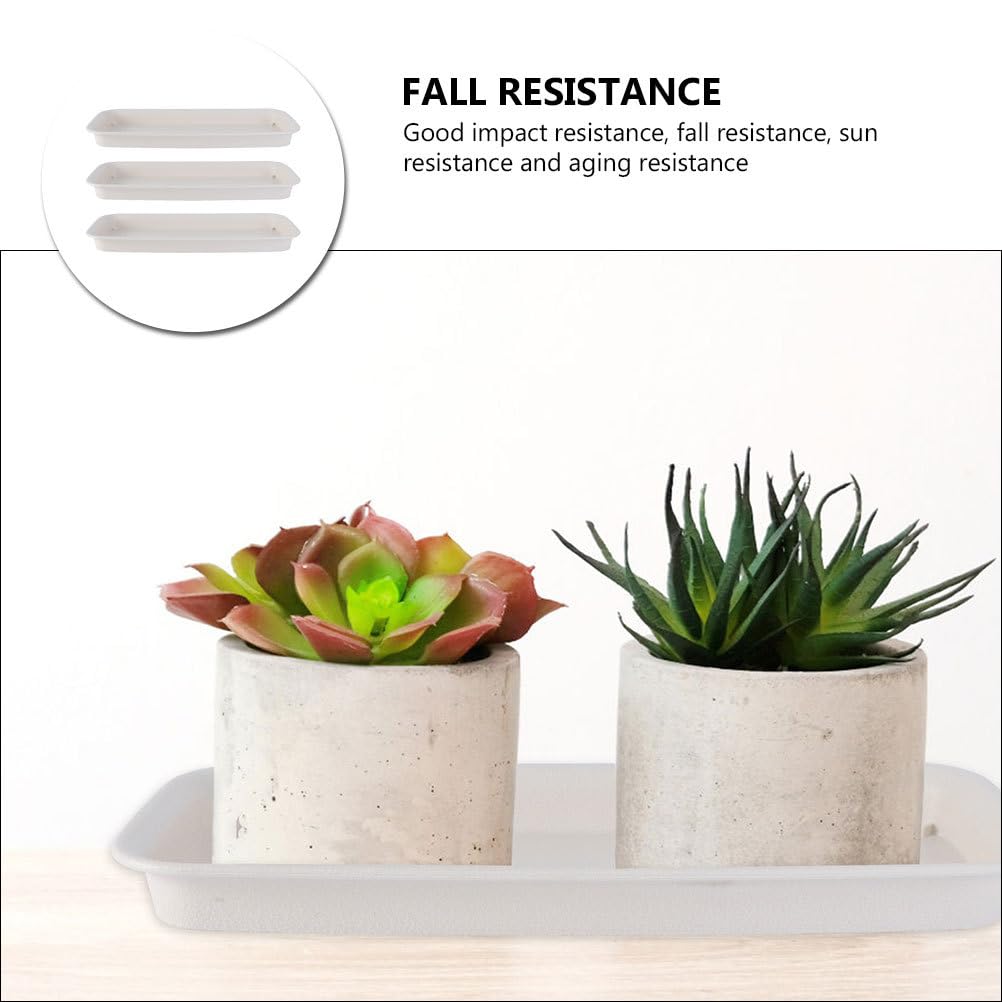 Generic Flower Pot Base Tray Rectangular Water Drip Tray for Indoor Outdoor Use Plant Saucer Protects Surfaces from Leaks and Soil Spills 4.75 Inch