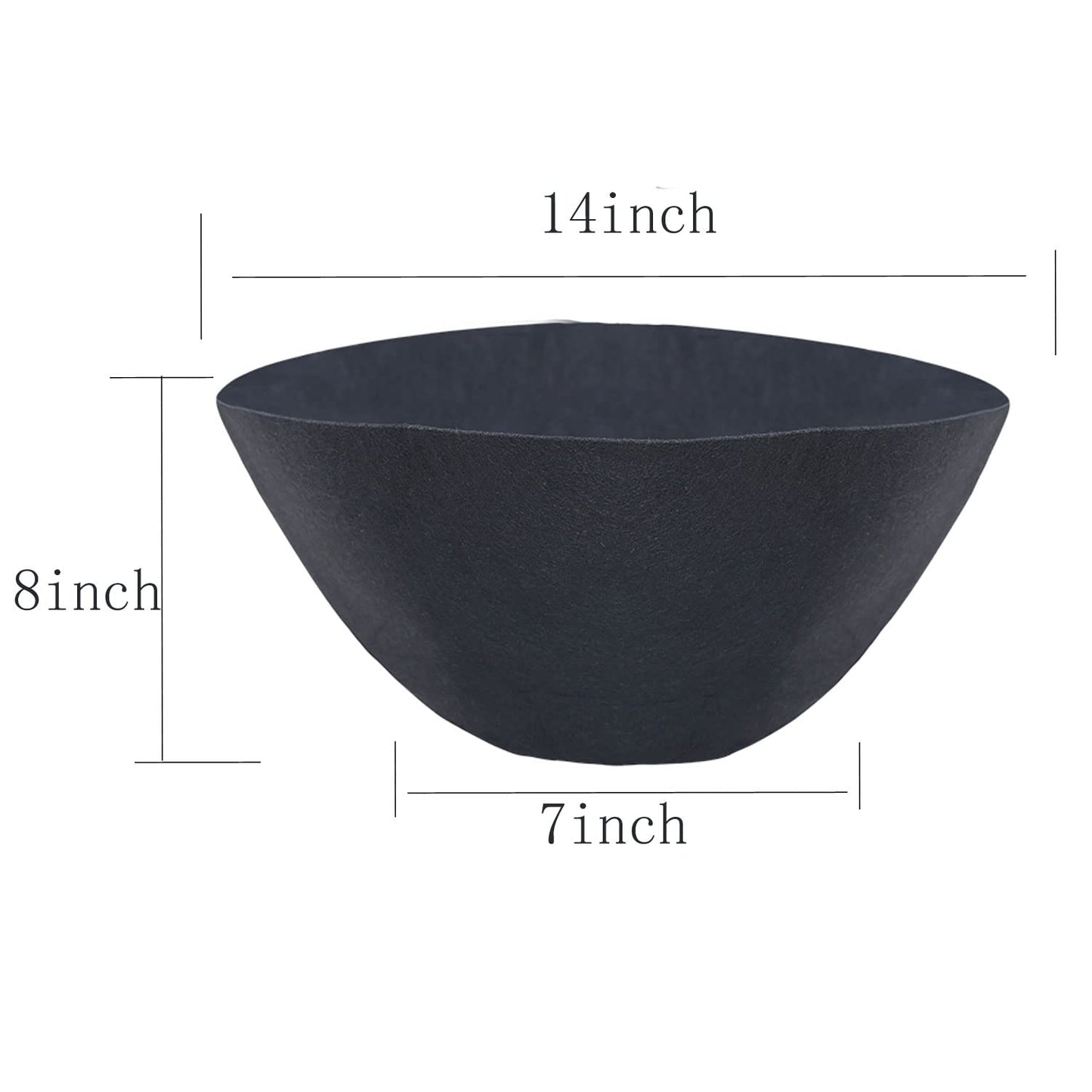 Non-Woven Fabric Plant Grow Bags Replacement Coco Liner Window Basket,Trough Shaped Wall and Deck Mount Planters,Round Hanging Basket (10-Pack, 14)
