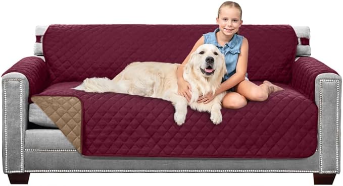 Sofa Shield® Couch Slip Covers for Dogs, Reversible Furniture Protector