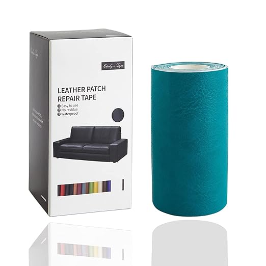 Leather Repair Tape kit, Peacock Green 4 x 60inch Self Adhesive Patch