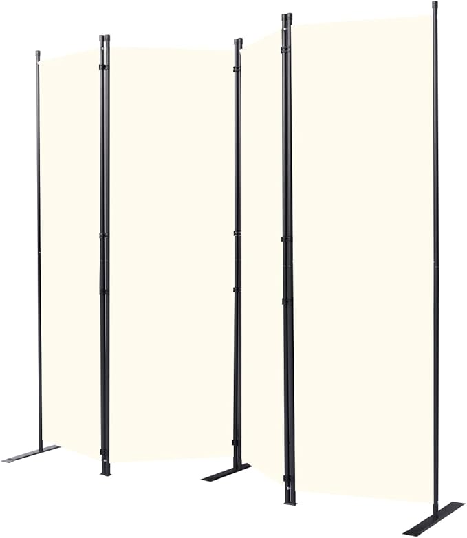 Room Divider 6FT Portable Room Dividers and Folding Privacy Screens, 4 Panel