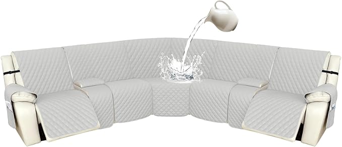 Arfntevss Recliner Sectional Couch Covers 1OO% Waterproof L Shape Sofa Cover