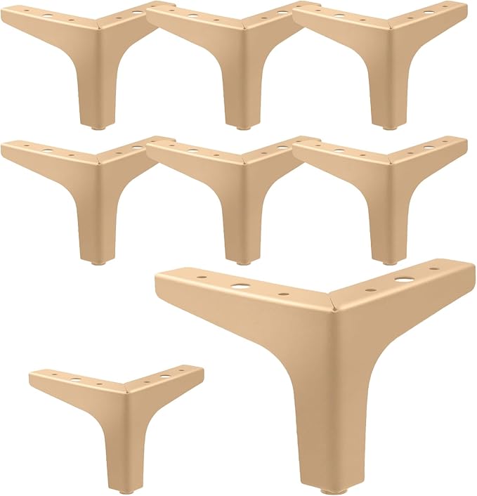 AODIOU Furniture Legs Gold Feet: Sofa Legs Replacement Set of 8