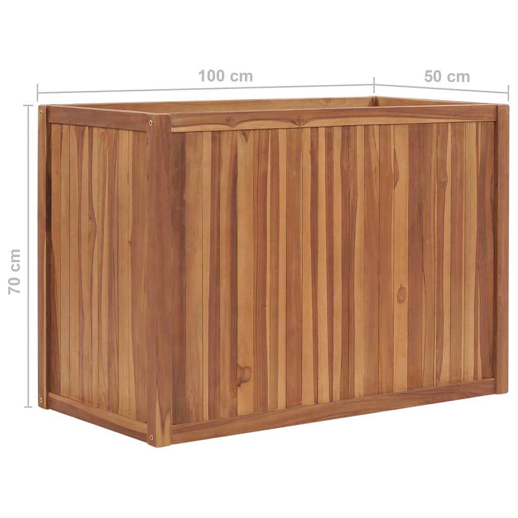 VIHHQGC Raised Bed Planter Solid Teak Wood for Indoor and Outdoor Gardening with Classic Design and Elegant Finish for Enhanced Plant Growth and Durability