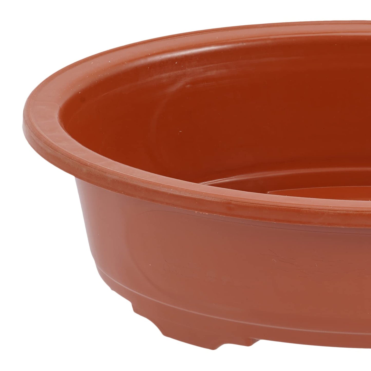 GANAZONO Planters Bonsai Training Pot Plastic Plants Growing Planter 4pcs Oval Oval Bonsai Pot Flowerpot Bowl Plants Growing Pots Brown Plant Pots