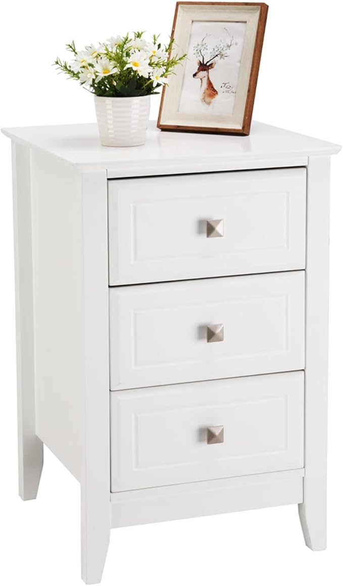 Bonnlo Upgraded White Night Stands