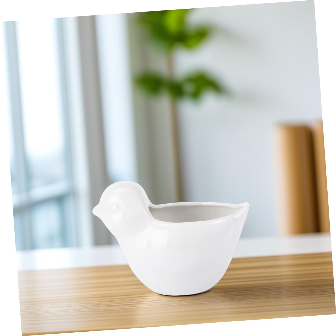BESPORTBLE Creative Ceramic Bird Flowerpot for Succulent Plants Cute Animal Design for Indoor/Outdoor Decoration Planter