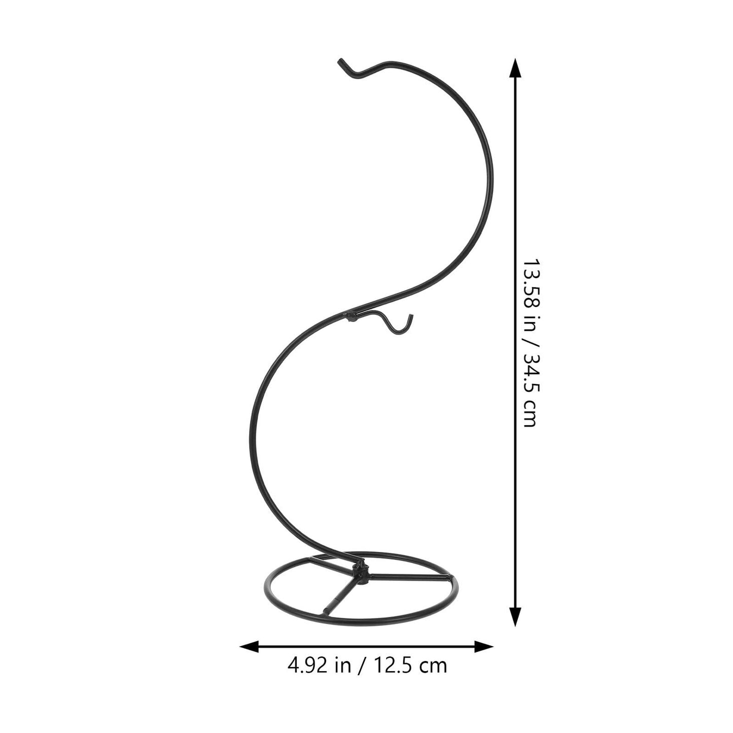 POPETPOP 2pcs Decorative Hanger Hooks for Terrariums and Air Plant Holders, S-shaped Iron Hanging Stand 14x34.2cm, Glass Globe Display Rack for Home, Wedding, Halloween, and Seasonal